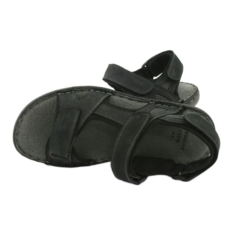Sandali da uomo velcro American Club CY15/20 Dk.Navy blu navy 5