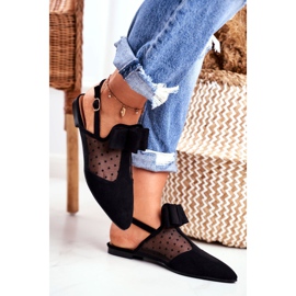 Lu Boo Ballerina Fiocchi Mule Domino Nera da Donna nero 1