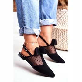 Lu Boo Ballerina Fiocchi Mule Domino Nera da Donna nero 2