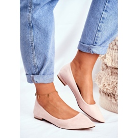 EVE Ballerine Da Donna In Pelle Scamosciata Spitz Beige Westley 1