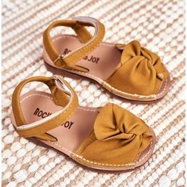 FRROCK Sandali in velcro per bambini gialli Pippo giallo 1