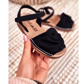 FRROCK Sandali in velcro per bambini gialli Pippo nero 2