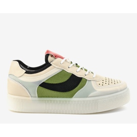 Scarpe sportive verdi sneakers LA51P multicolore verde 2