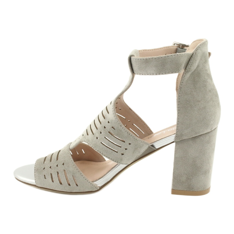 Sandali con tomaia in camoscio Sergio Leone SK903 grigio 2