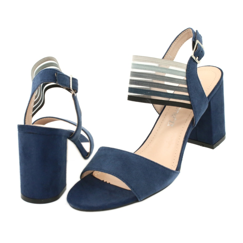 Sandali sul palo di Sergio Leone SK867 blu navy 4