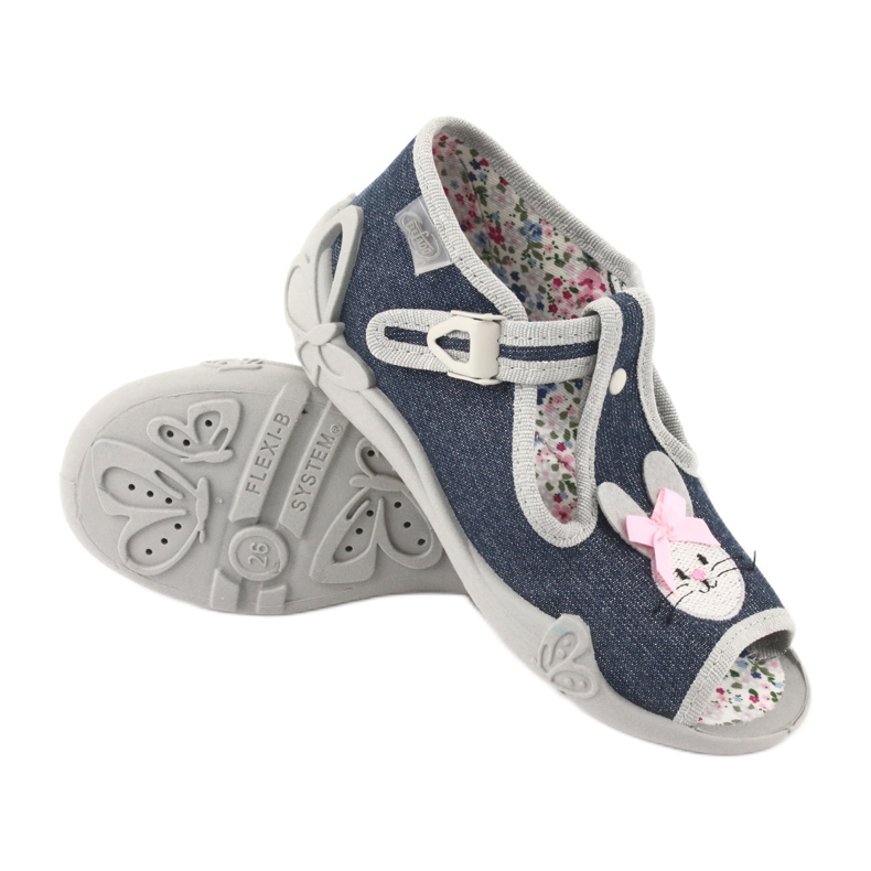 Scarpe per bambini Befado 213P119 blu navy grigio 3