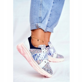 Scarpe sportive Sneakers in pelle da donna Maciejka 04448-27 marrone blu navy 1