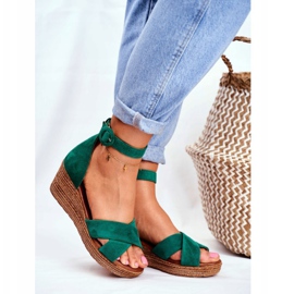 Sandali da donna Maciejka Pelle Scamosciata Verde 04565-09 1