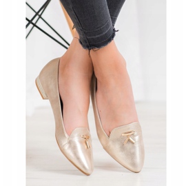 Goodin Ballerine dorate lucide d'oro 1