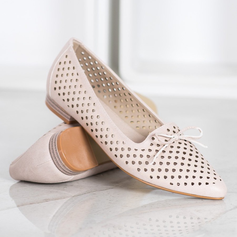 Goodin Eleganti ballerine traforate beige 1