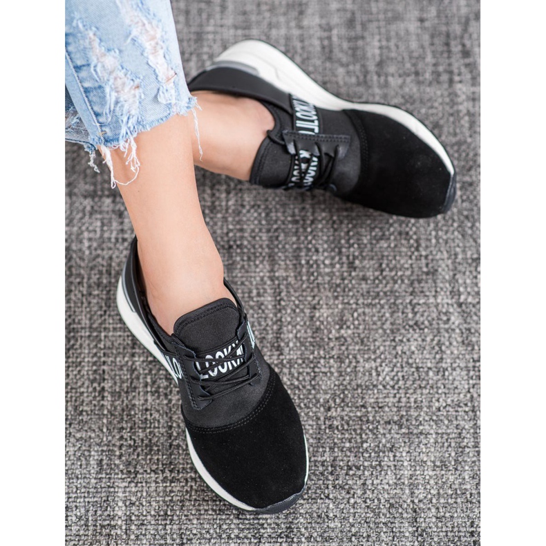 Look VINCEZA sneakers in pelle nero 1
