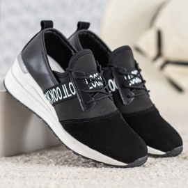 Look VINCEZA sneakers in pelle nero 2