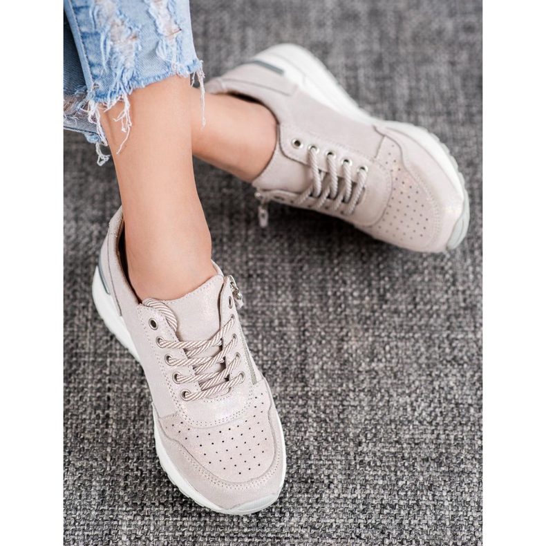 Sneakers In Pelle Con Cerniera VINCEZA marrone 1