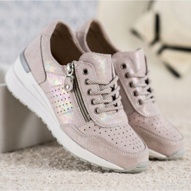 Sneakers In Pelle Con Cerniera VINCEZA marrone 2