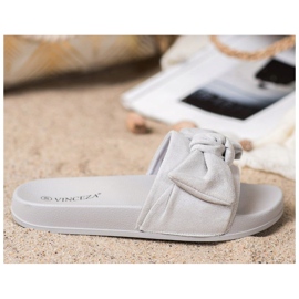 VINCEZA Ciabatte Con Fiocco grigio 2