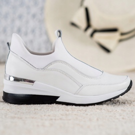 VINCEZA Scarpe Slip-On in Pelle bianco 2