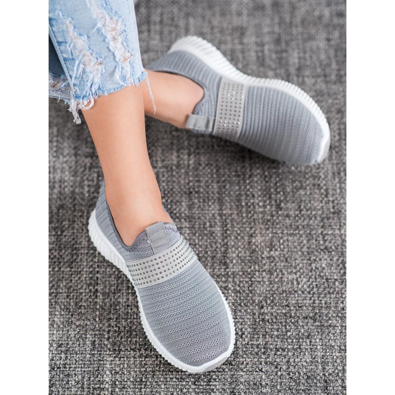 SHELOVET Scarpe sportive slip-on grigio 2