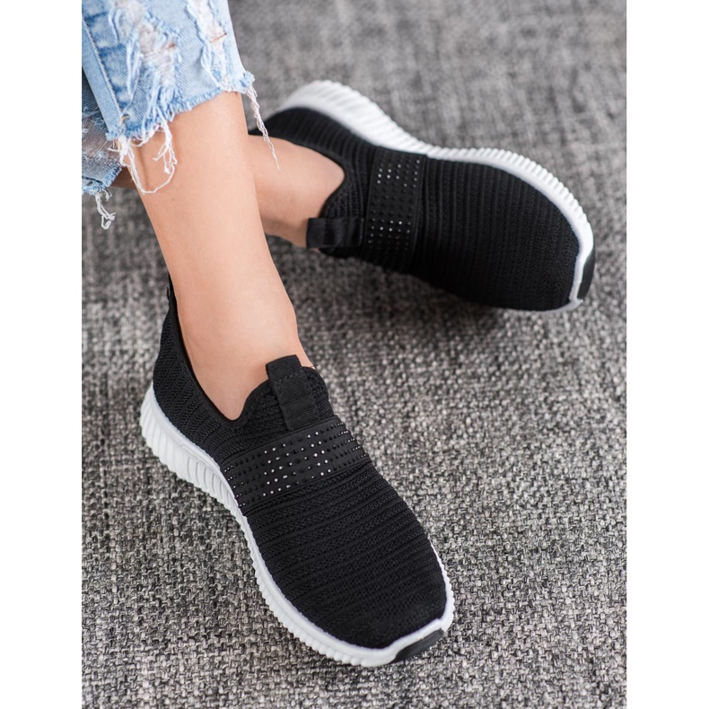 SHELOVET Scarpe sportive slip-on nero 1