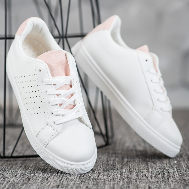 SHELOVET Scarpe Bianche Con Inserti In Pelle Scamosciata bianco 2