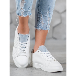 SHELOVET Scarpe Bianche Con Inserti In Pelle Scamosciata bianco 1