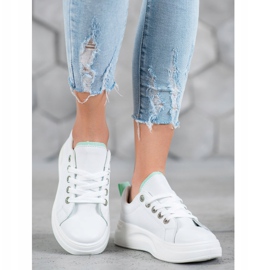 SHELOVET Sneakers alla moda sulla piattaforma bianco 1