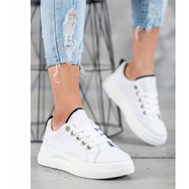 SHELOVET Sneakers alla moda sulla piattaforma bianco 1