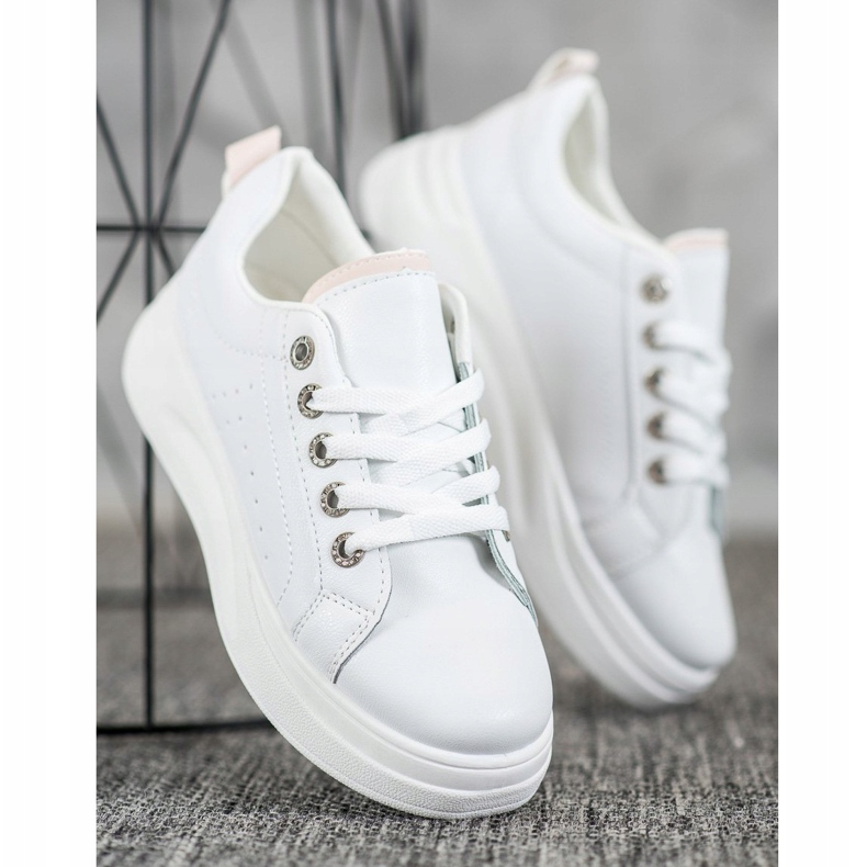 SHELOVET Sneakers alla moda sulla piattaforma bianca 2
