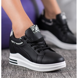 Lovery Scarpe da ginnastica con zeppa nero 1