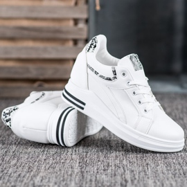 Lovery Scarpe da ginnastica con zeppa bianco 1