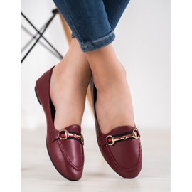 Clowse Signori alla moda con ecopelle rosso 1