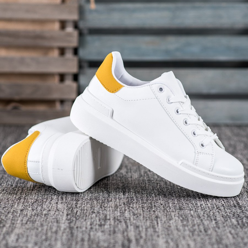 Renda Sneakers bianche sulla piattaforma bianco 2