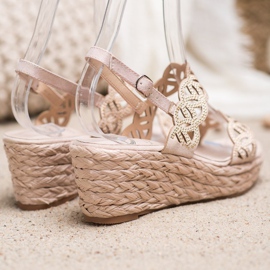 Aclys Sandali con zeppa marrone 2