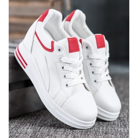 Lovery Scarpe da ginnastica con zeppa bianco 2