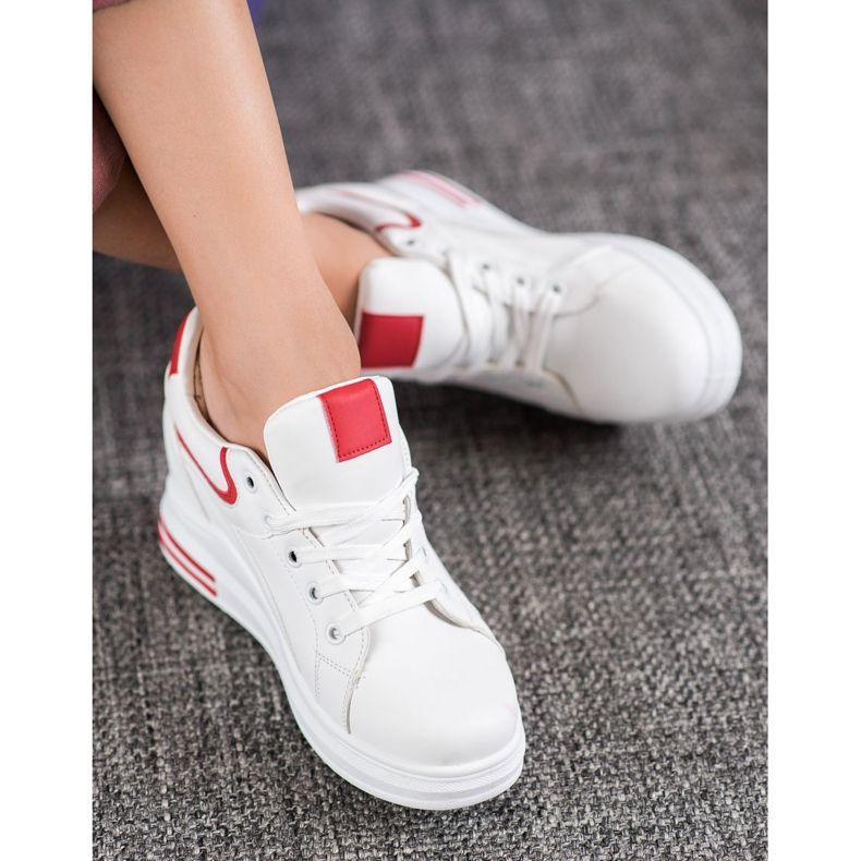 Lovery Scarpe da ginnastica con zeppa bianco 1