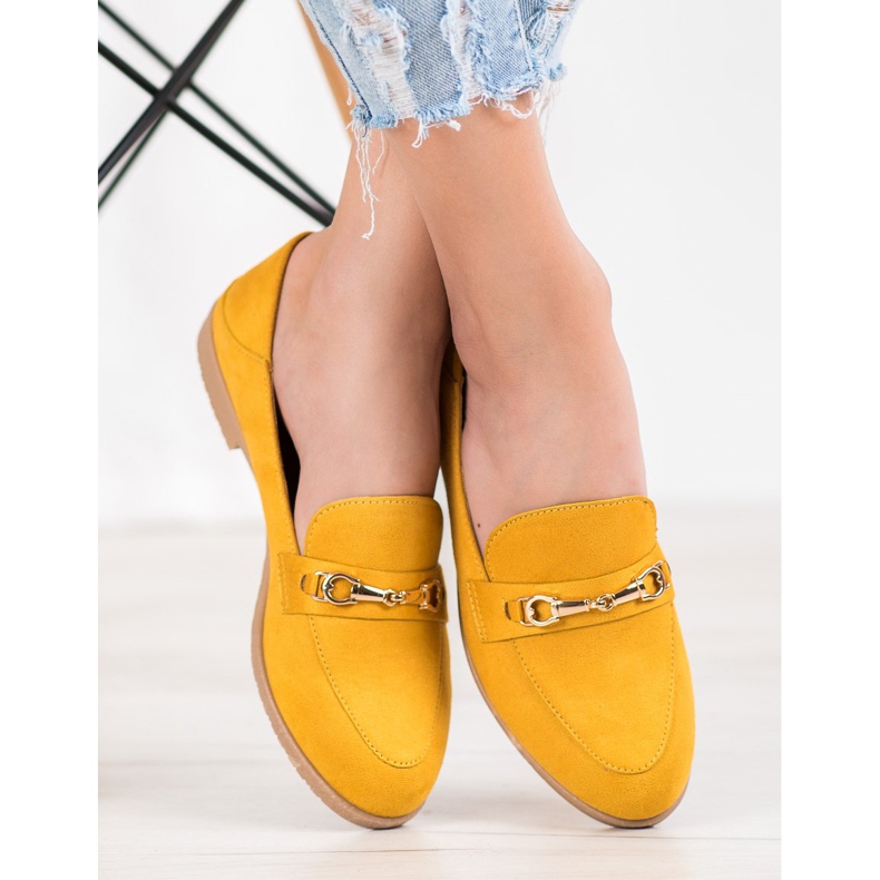 SHELOVET Signori in pelle scamosciata giallo 1