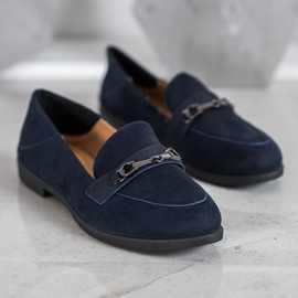 SHELOVET Signori in pelle scamosciata blu 1