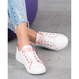 Ideal Shoes Scarpe sportive di moda bianca 2