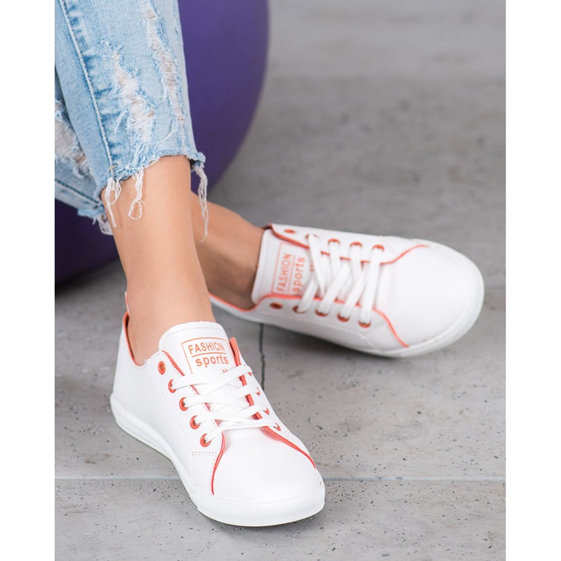 Ideal Shoes Scarpe sportive di moda bianca 2