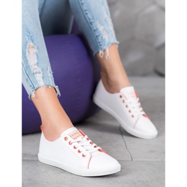 Ideal Shoes Scarpe sportive di moda bianca 1