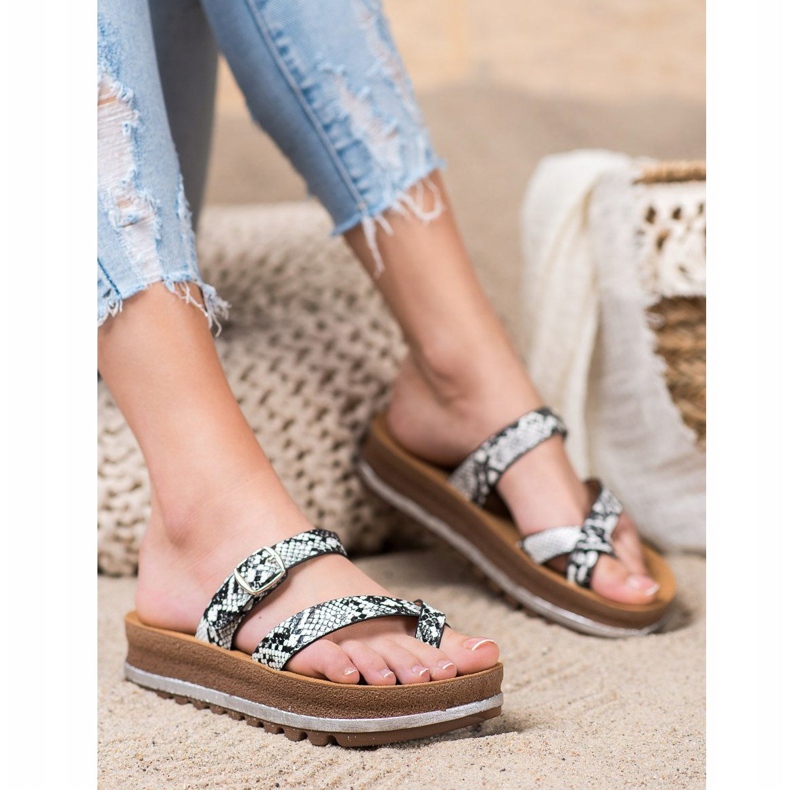 Comer Pantofole sulla piattaforma della moda multicolore 1