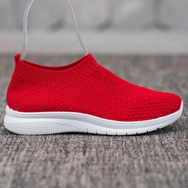 SHELOVET Scarpe da ginnastica senza lacci rosso 1