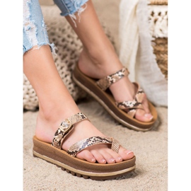 Comer Pantofole sulla piattaforma della moda multicolore 1