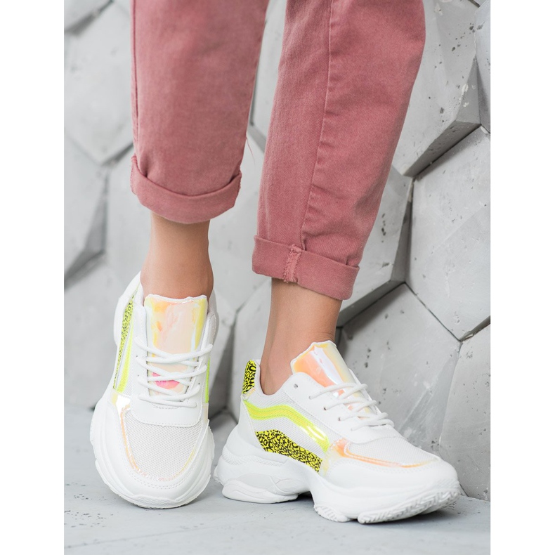 Marquiz Sneakers con inserti fluo bianca multicolore 1