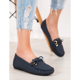 Diamantique Mocassini in ecopelle blu navy 1