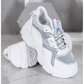 Sweet Shoes Scarpe da ginnastica legate bianco grigio 2