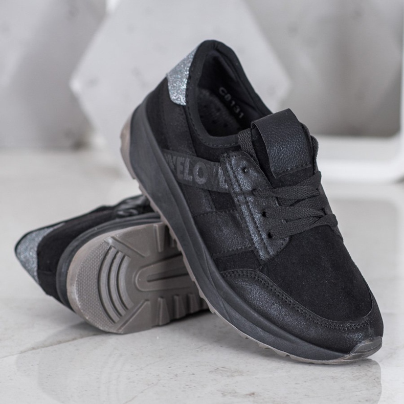 SHELOVET Scarpe sportive nere nero 1