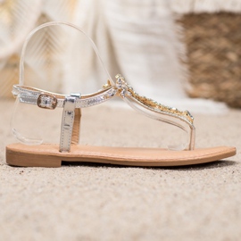 Small Swan Sandali Eleganti Con Cubic Zirconia grigio 2