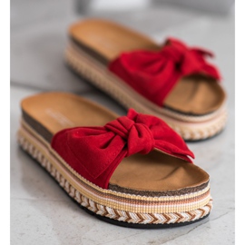 SHELOVET Pantofole alla moda sulla piattaforma rosso 2