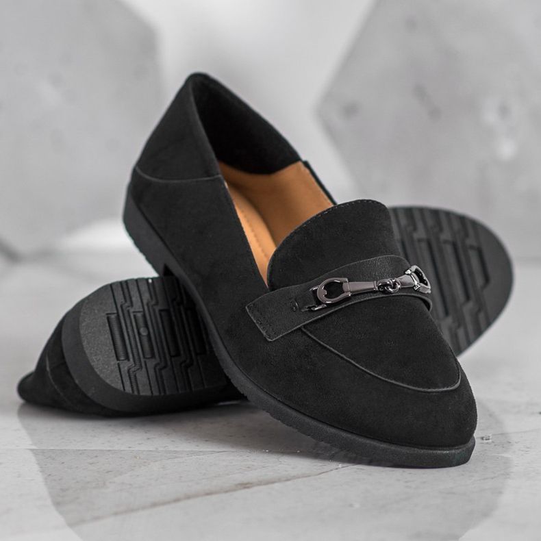 SHELOVET Signori in pelle scamosciata nero 1