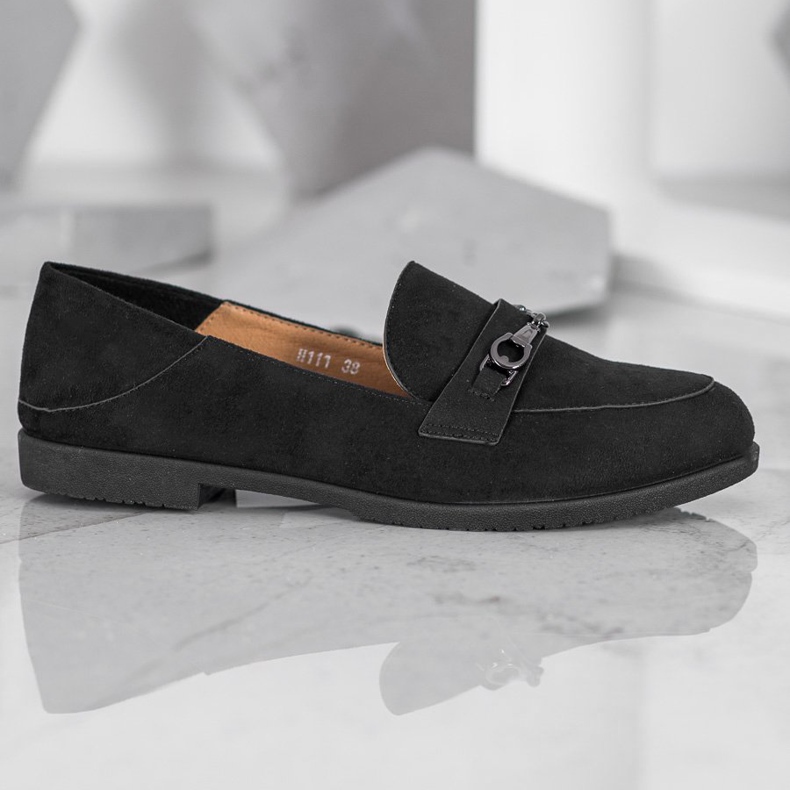 SHELOVET Signori in pelle scamosciata nero 2